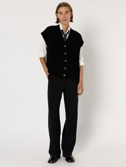 Gerard Darel Eglea Button Knit Top, Black, Black