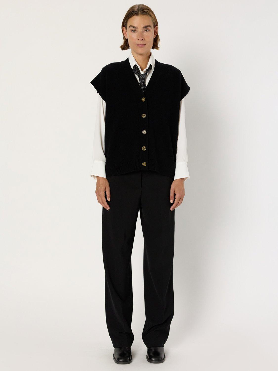 Product image 2 of 5, which shows Gerard Darel Eglea Button Knit Top, Black, 10