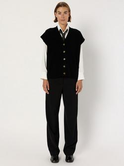 Gerard Darel Eglea Button Knit Top, Black - view 2, Black