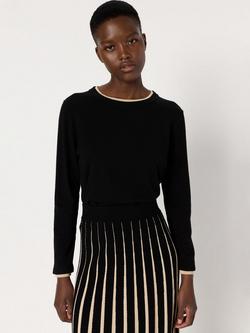 Gerard Darel Elea Contrast Trim Jumper, Black, Black