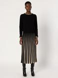 Gerard Darel Elea Contrast Trim Jumper, Black