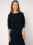 Gerard Darel Eleo Pointelle Yoke Jumper, Navy