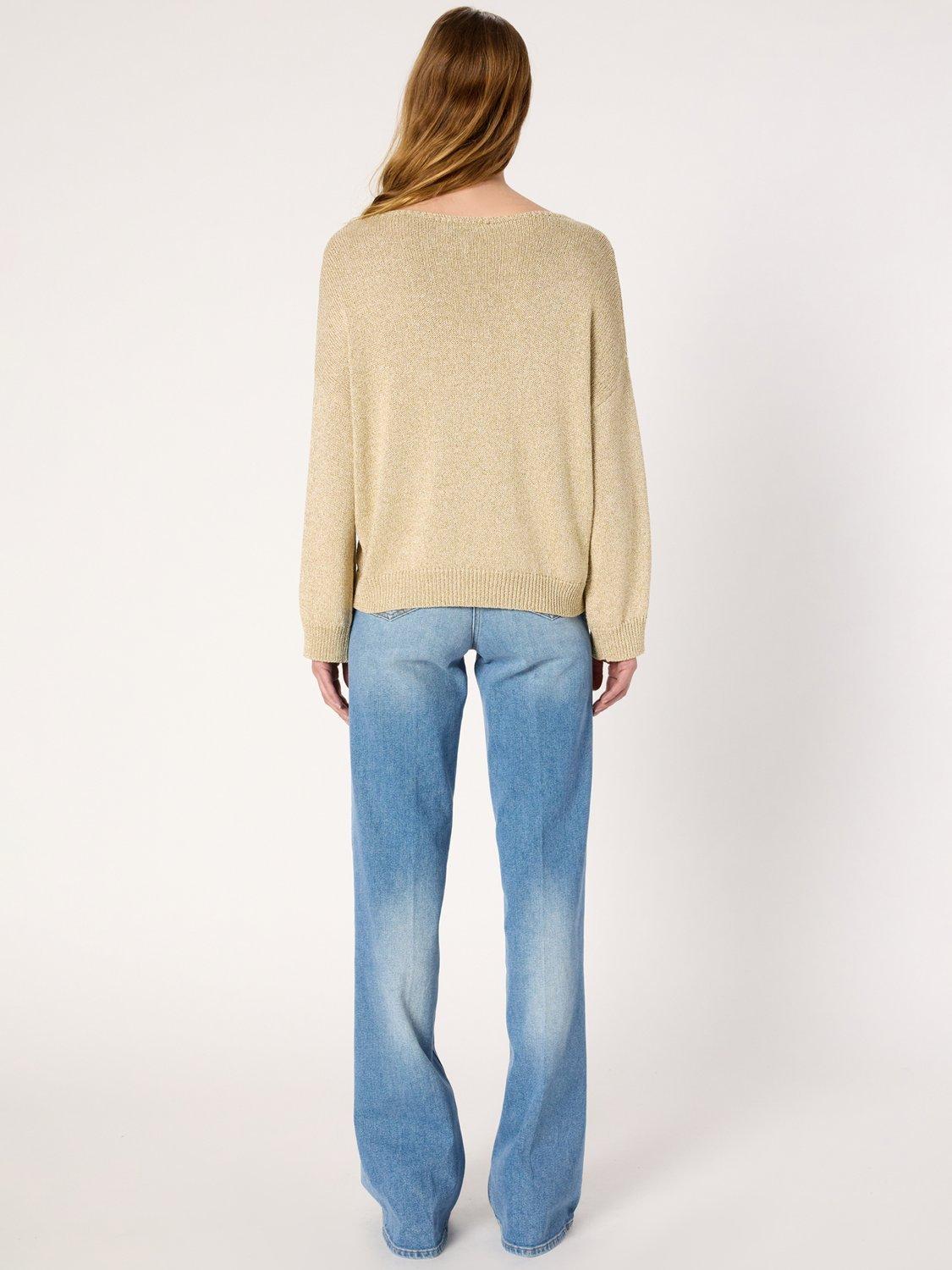 Product image 3 of 6, which shows Gerard Darel Elianna Sparkle Jumper, Gold, 10