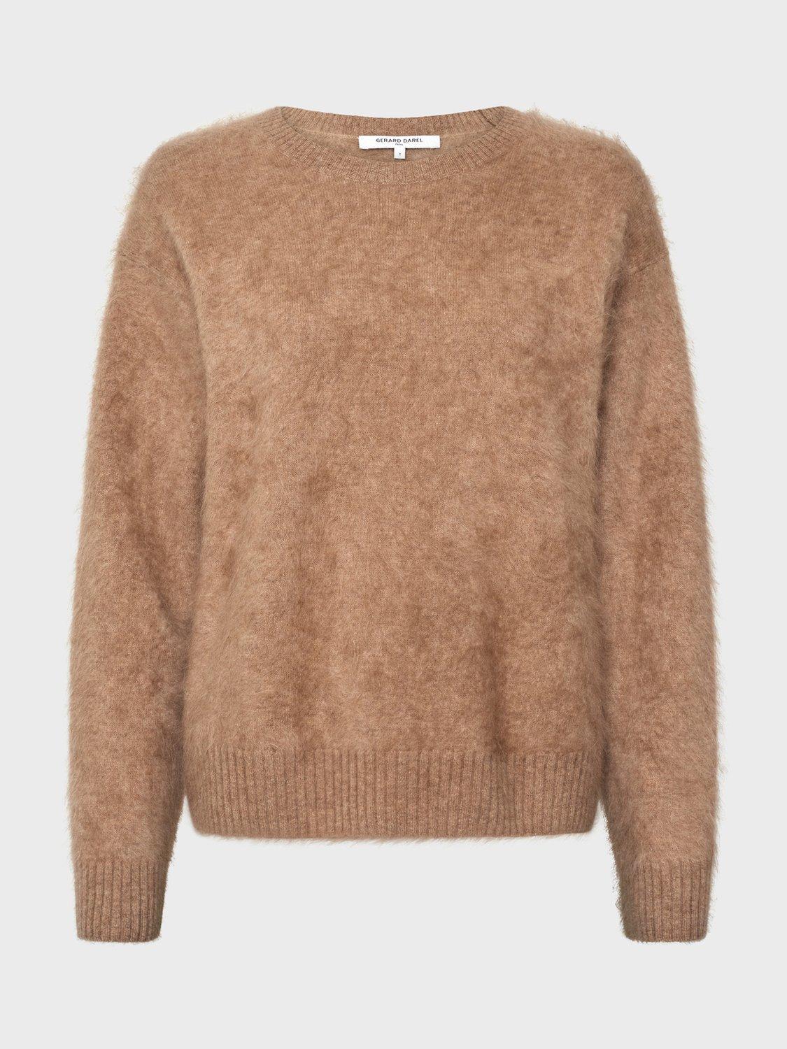 Product image 4 of 6, which shows Gerard Darel Elina Pure Cashmere Jumper, Sand, 6