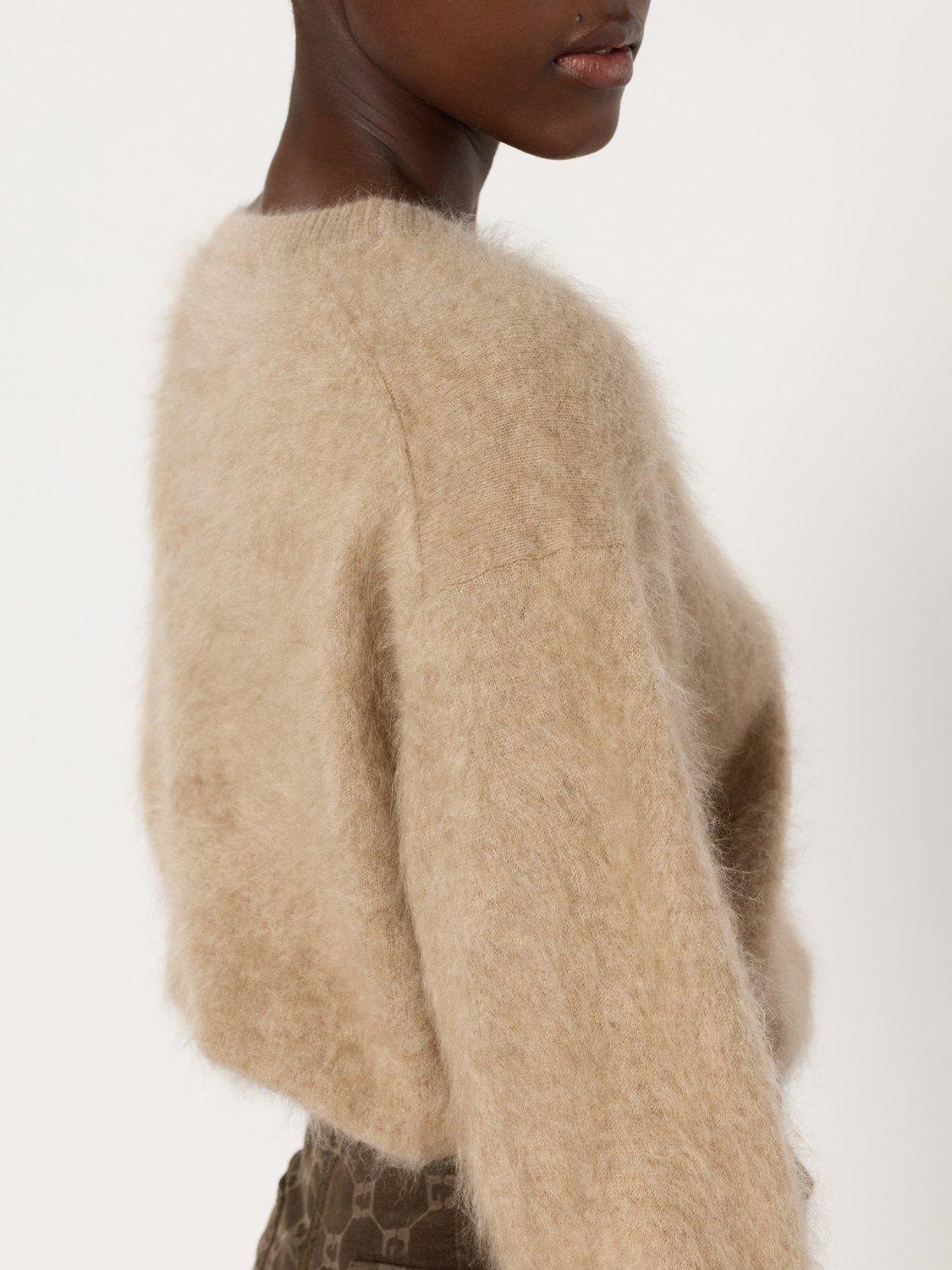 Product image 6 of 6, which shows Gerard Darel Elina Pure Cashmere Jumper, Sand, 6
