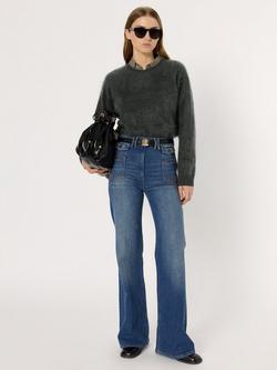 Gerard Darel Elina Crew Neck Cashmere Cardigan, Khaki