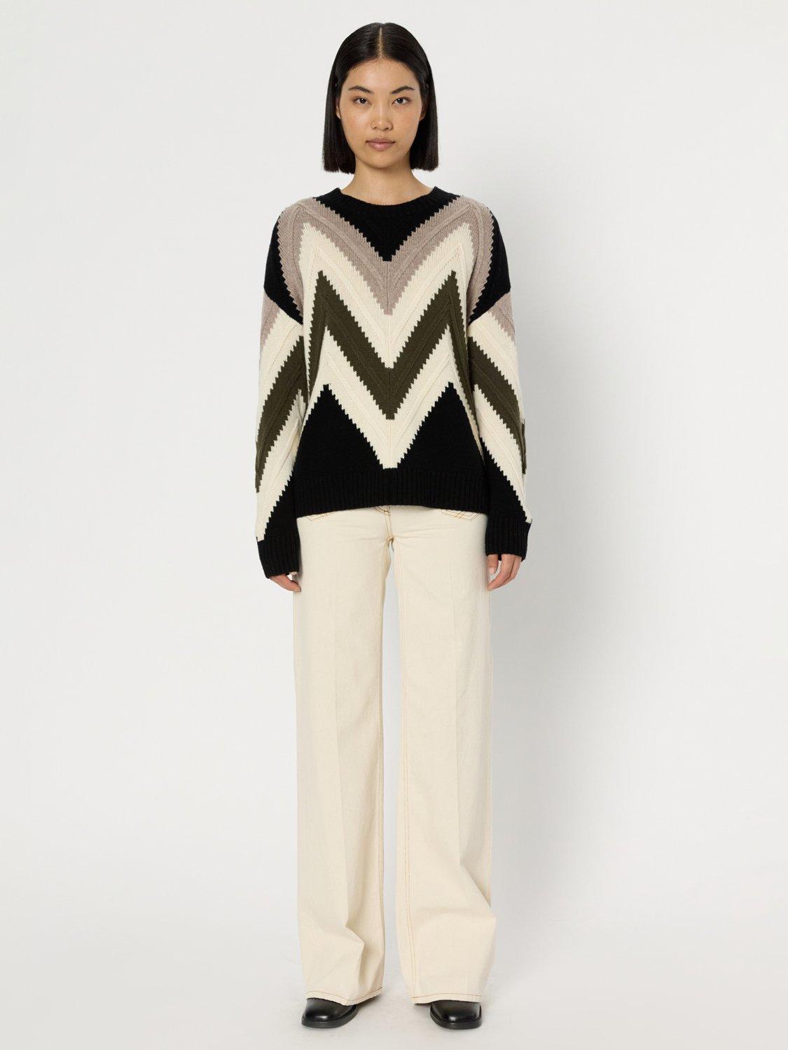 Product image 2 of 2, which shows Gerard Darel Elissa Wool Blend Pullover Vest, Black/Multi, 10