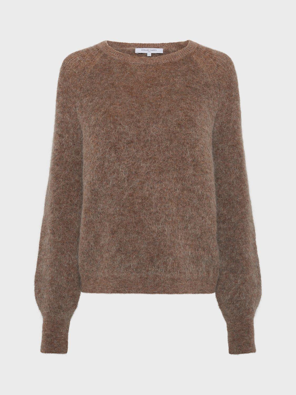 Product image 4 of 6, which shows Gerard Darel Elora Wool Blend Pullover Jumper, Brown, 10