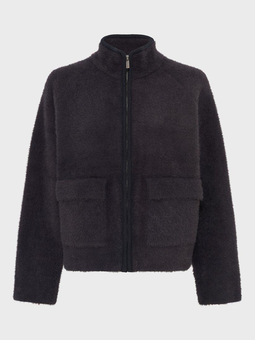 Product image 4 of 7, which shows Gerard Darel Elvira Fleece Zip Jacket, Grey, 8