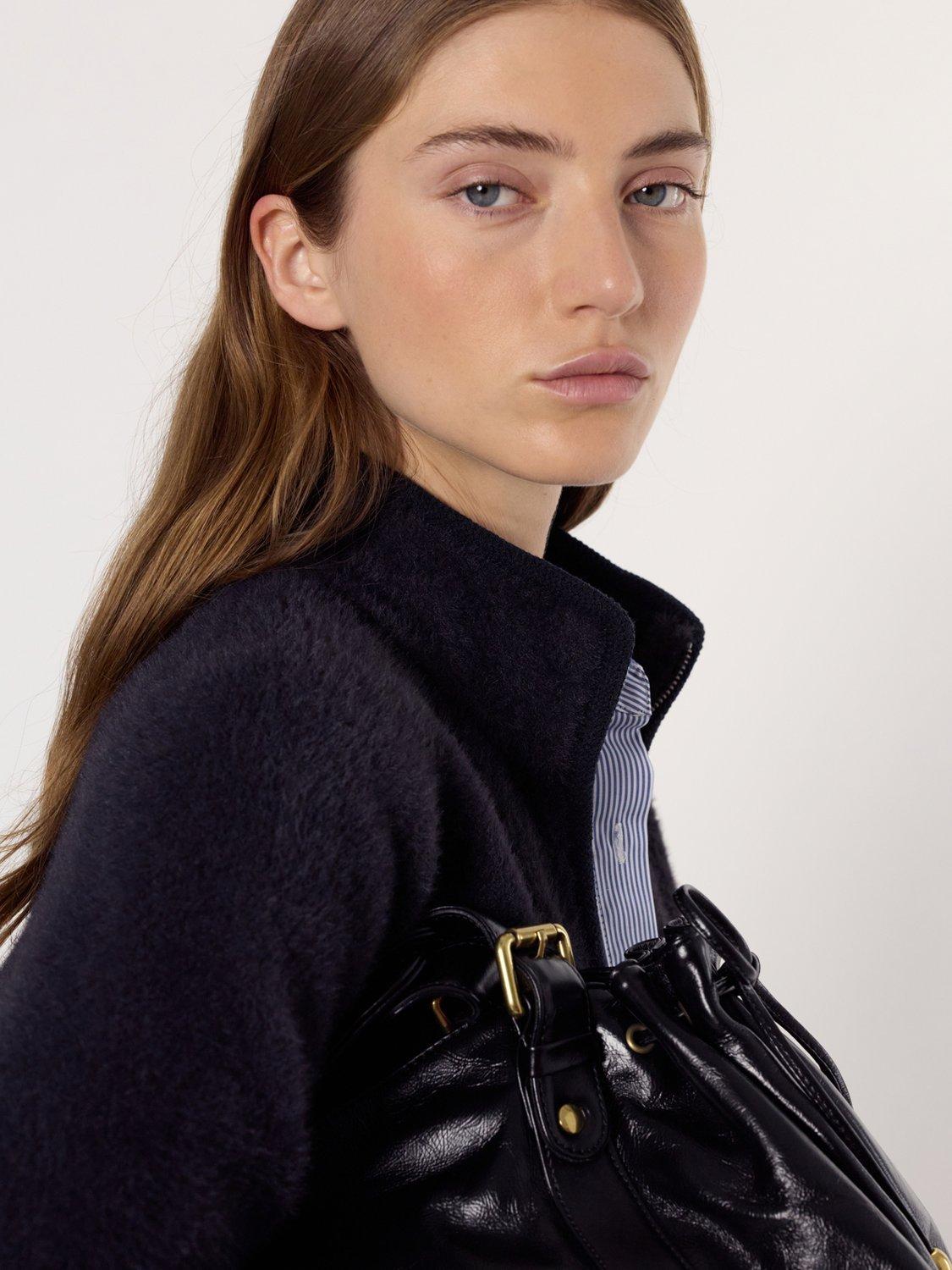 Product image 6 of 7, which shows Gerard Darel Elvira Fleece Zip Jacket, Grey, 8