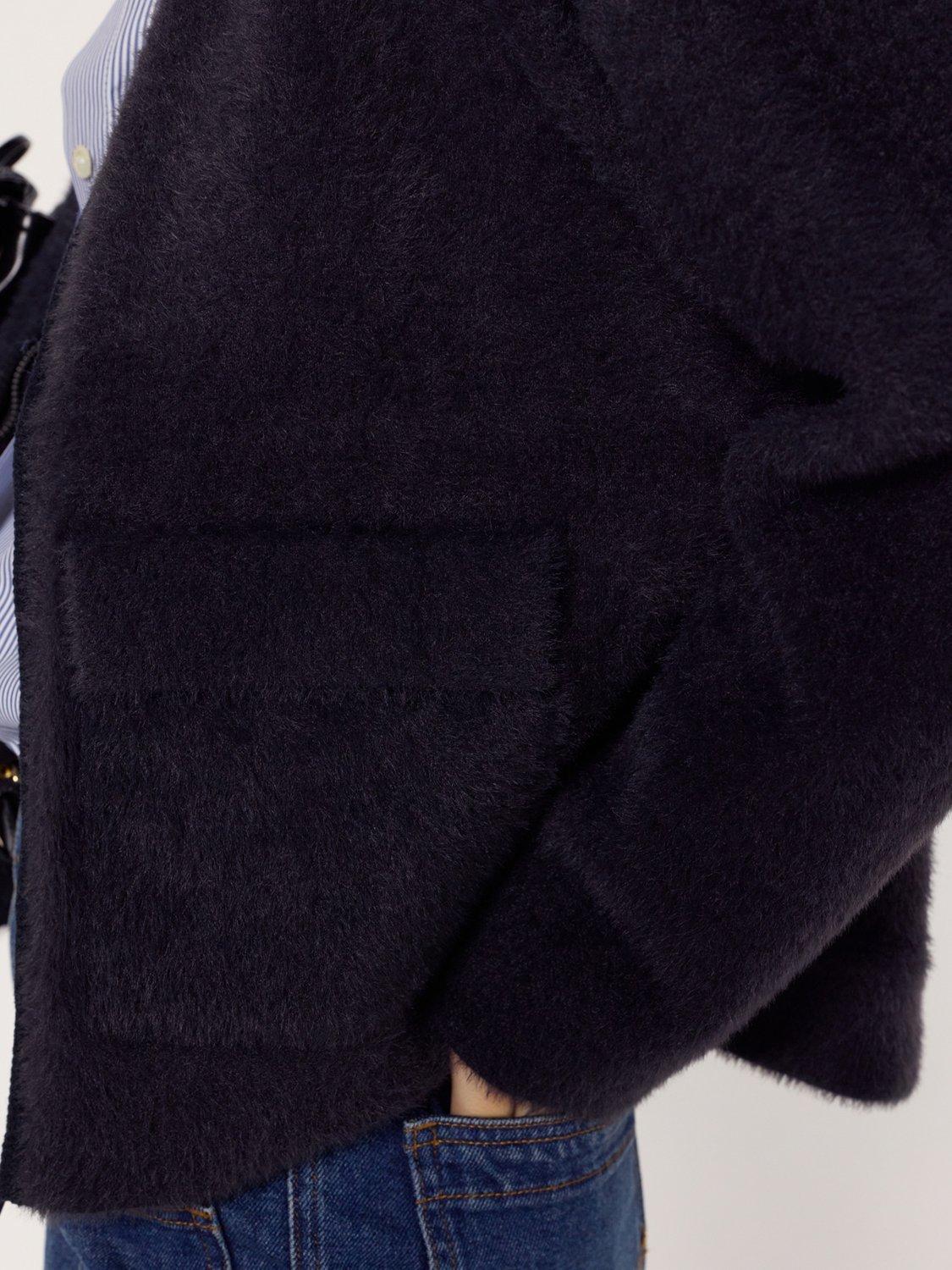 Product image 7 of 7, which shows Gerard Darel Elvira Fleece Zip Jacket, Grey, 8