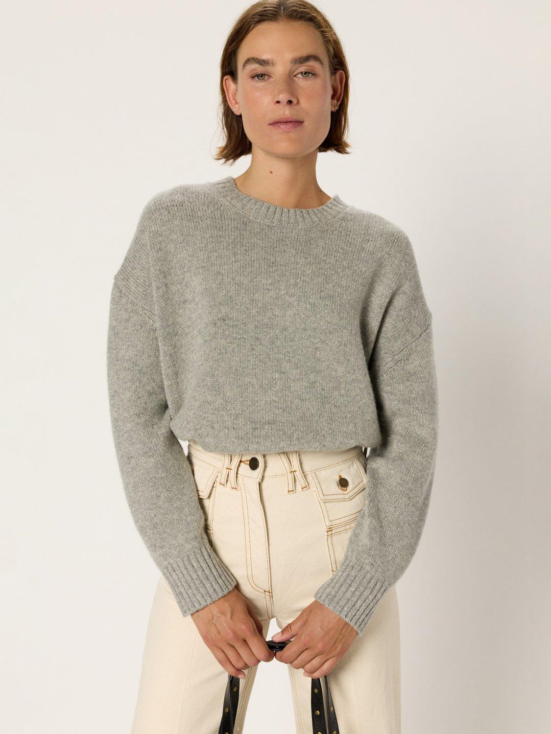 Product image 1 of 1, which shows Gerard Darel Elyne Wool Rich Jumper, Grey, 10