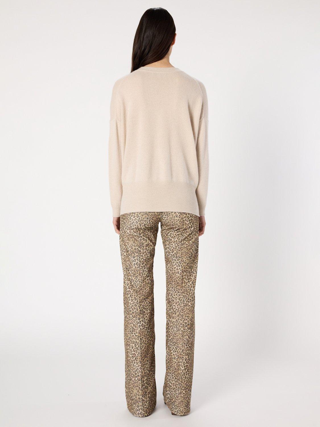 Product image 3 of 6, which shows Gerard Darel Ema Pure Cashmere Jumper, Natural, 10