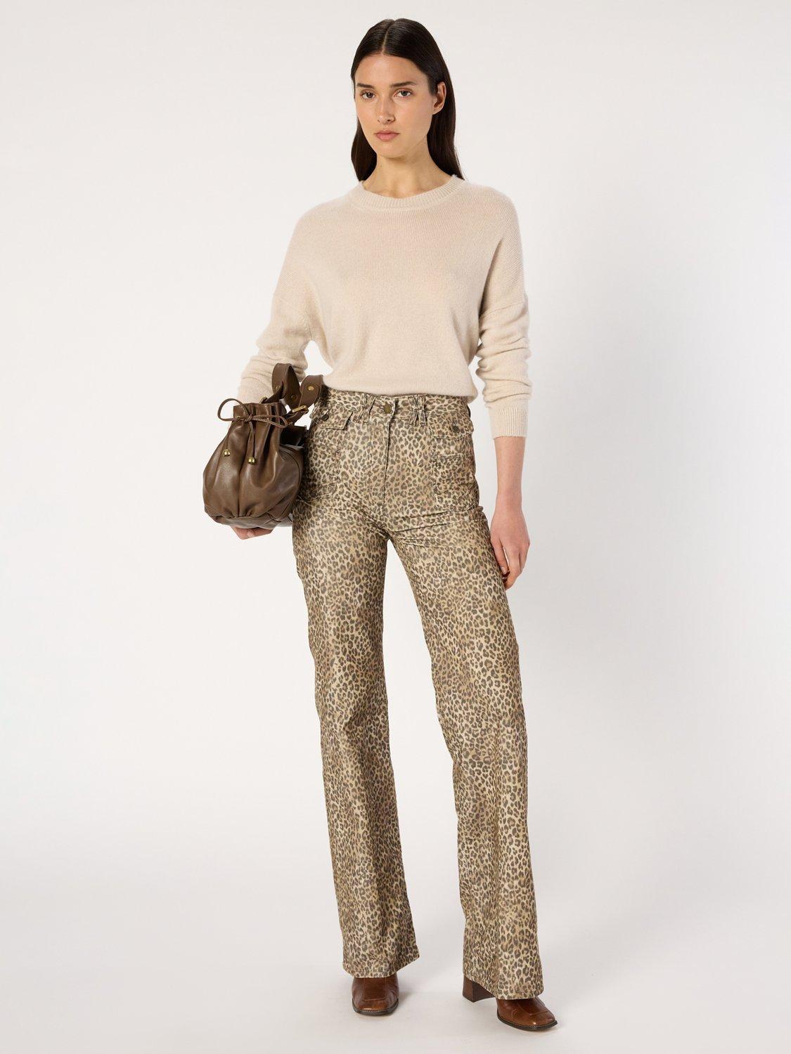 Product image 5 of 6, which shows Gerard Darel Ema Pure Cashmere Jumper, Natural, 10