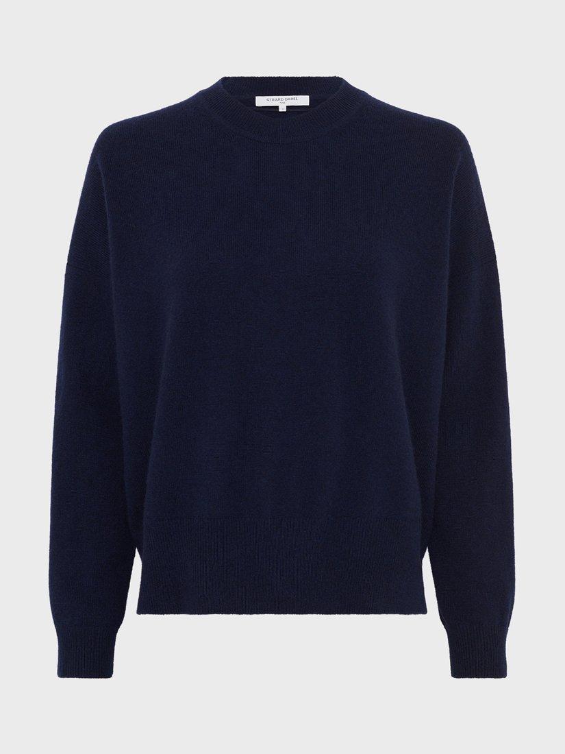 Product image 4 of 6, which shows Gerard Darel Ema Pure Cashmere Jumper, Navy, 6