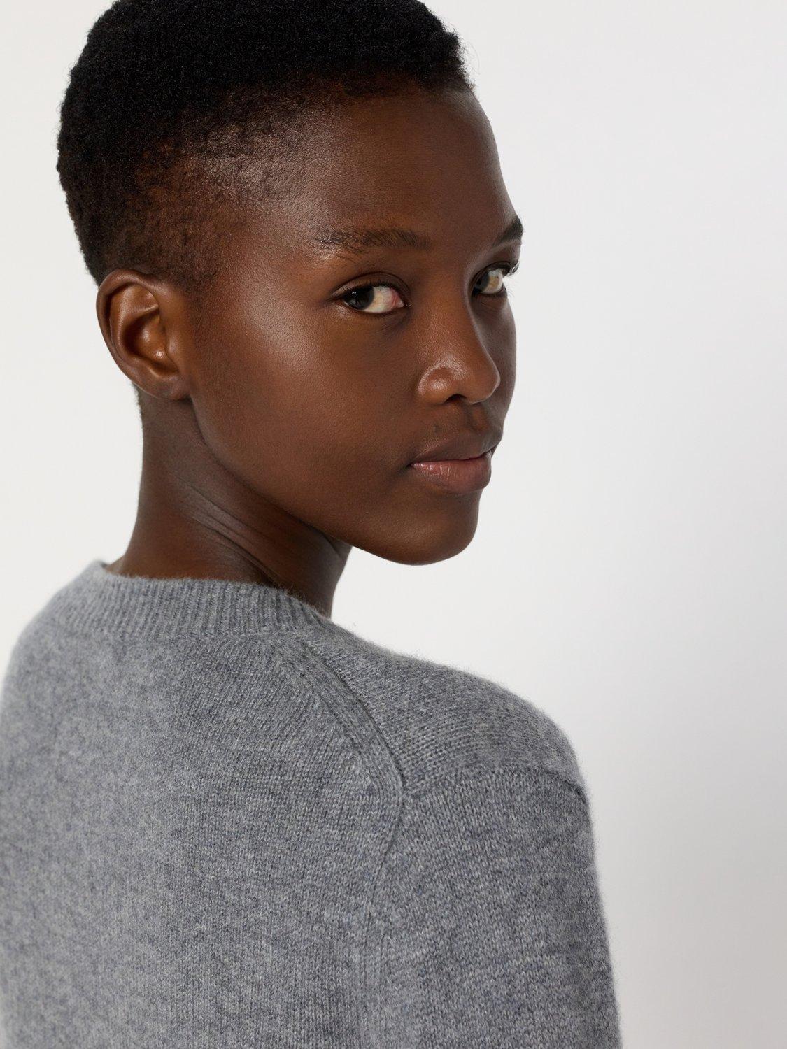 Product image 6 of 6, which shows Gerard Darel Emelyne Cashmere Jumpers, Grey, 6