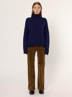 Gerard Darel Enid Wool Blend Long Sleeve Roll Neck Jumper - view 2, Navy