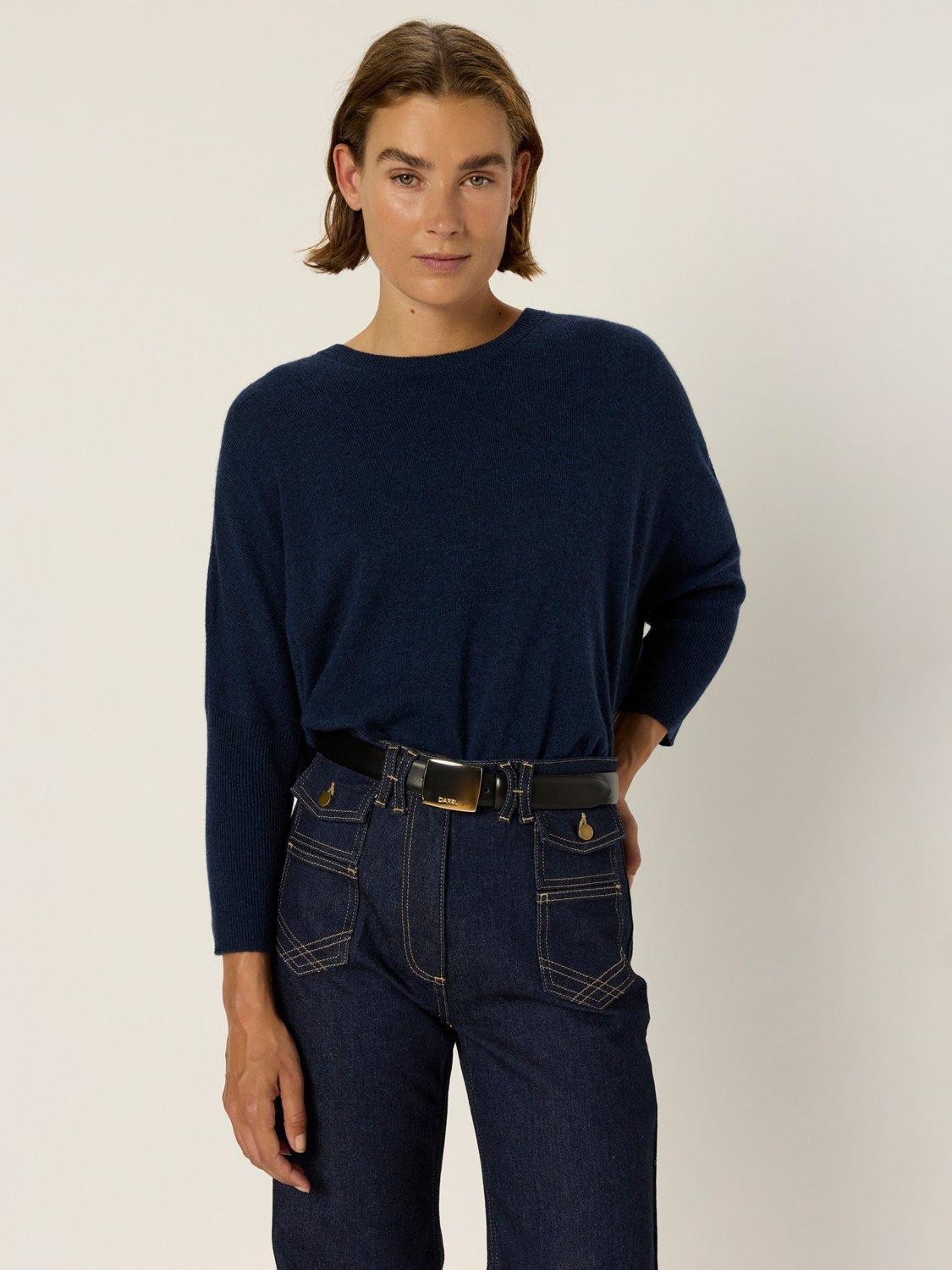 Product image 1 of 1, which shows Gerard Darel Erline Cashmere Jumper, Ink, One Size