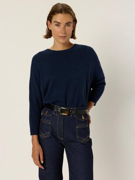 Gerard Darel Erline Cashmere Jumper, Ink, One Size, Ink