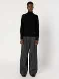 Gerard Darel Eugenie Roll Neck Pure Merino Wool Jumper, Black