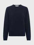 Gerard Darel Eva Crew Neck Pure Wool Jumper, Navy