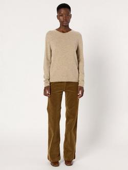 Gerard Darel Eva Wool Long Sleeve Round Neck Jumper - view 2, Beige