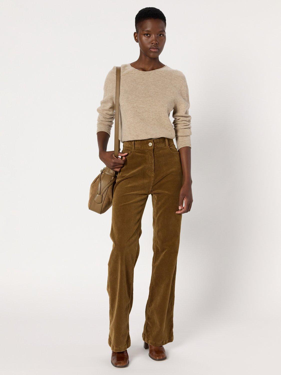 Product image 5 of 6, which shows Gerard Darel Eva Wool Long Sleeve Round Neck Jumper, Beige, 10