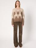 Gerard Darel Evelyn Diamond Wool Rich Jumper, Sand