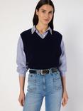 Gerard Darel Evita Pure Wool Tank Top, Navy