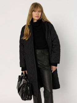 Gerard Darel Maeva Quilted Coat, Black, Black