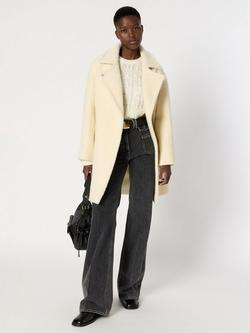 Gerard Darel Maiwenn Long Sleeve Wool Blend Jacket, Ecru