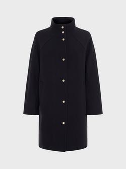 Gerard Darel Malvina Wool Rich Coat, Navy - view 2, Navy