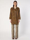 Gerard Darel Manon Longline Suede Leather Coat