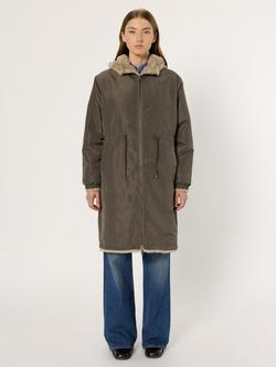 Gerard Darel Mayline Longline Parka Coat - view 2, Khaki Green