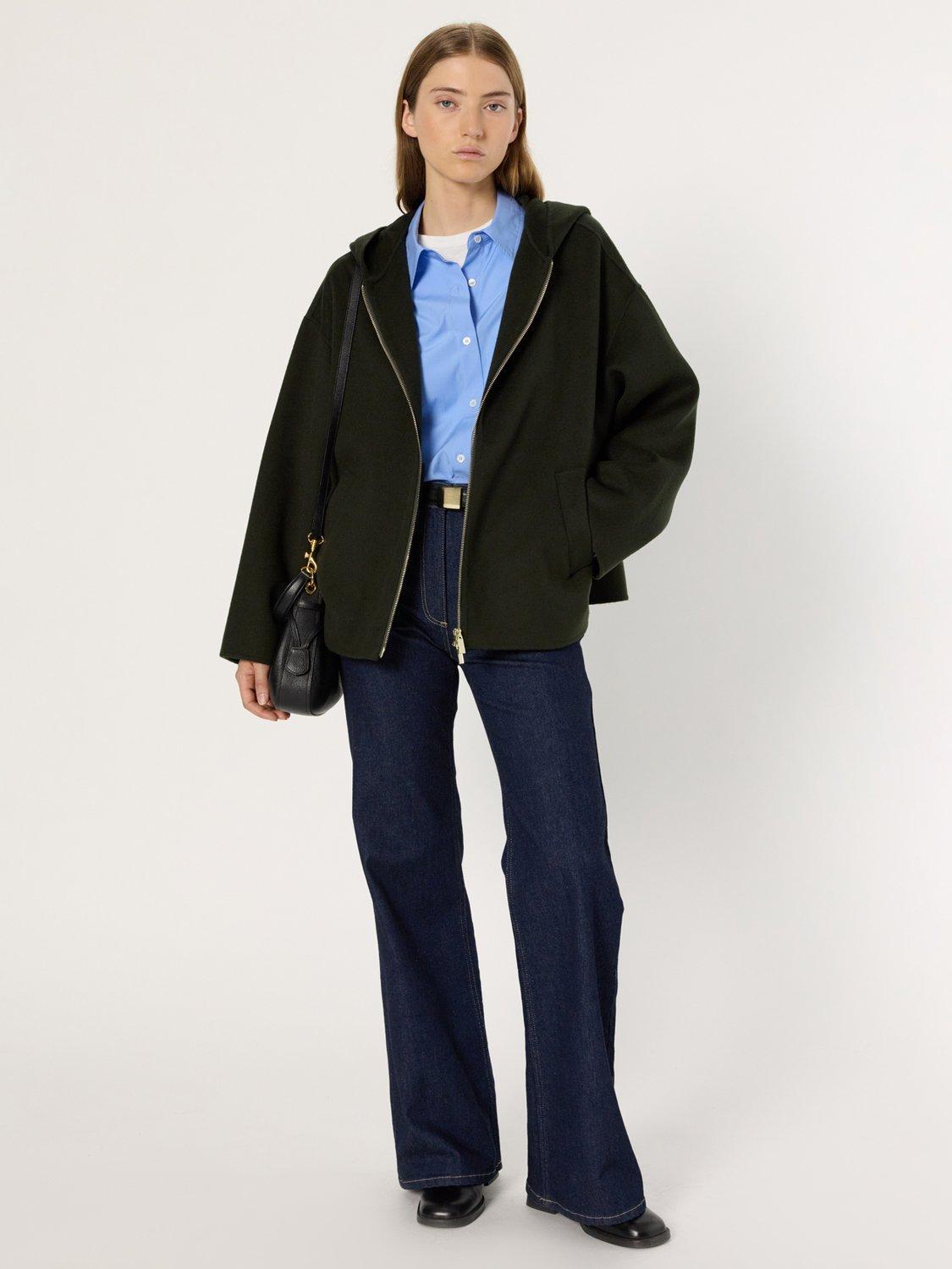 Product image 1 of 5, which shows Gerard Darel Milana Wool Coat, Khaki Green, 10