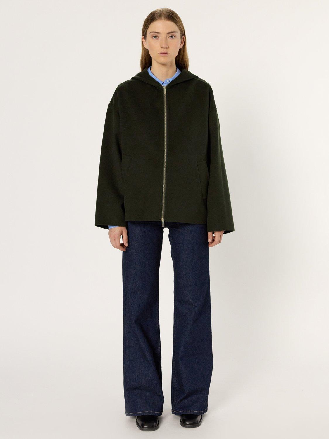 Product image 2 of 5, which shows Gerard Darel Milana Wool Coat, Khaki Green, 10