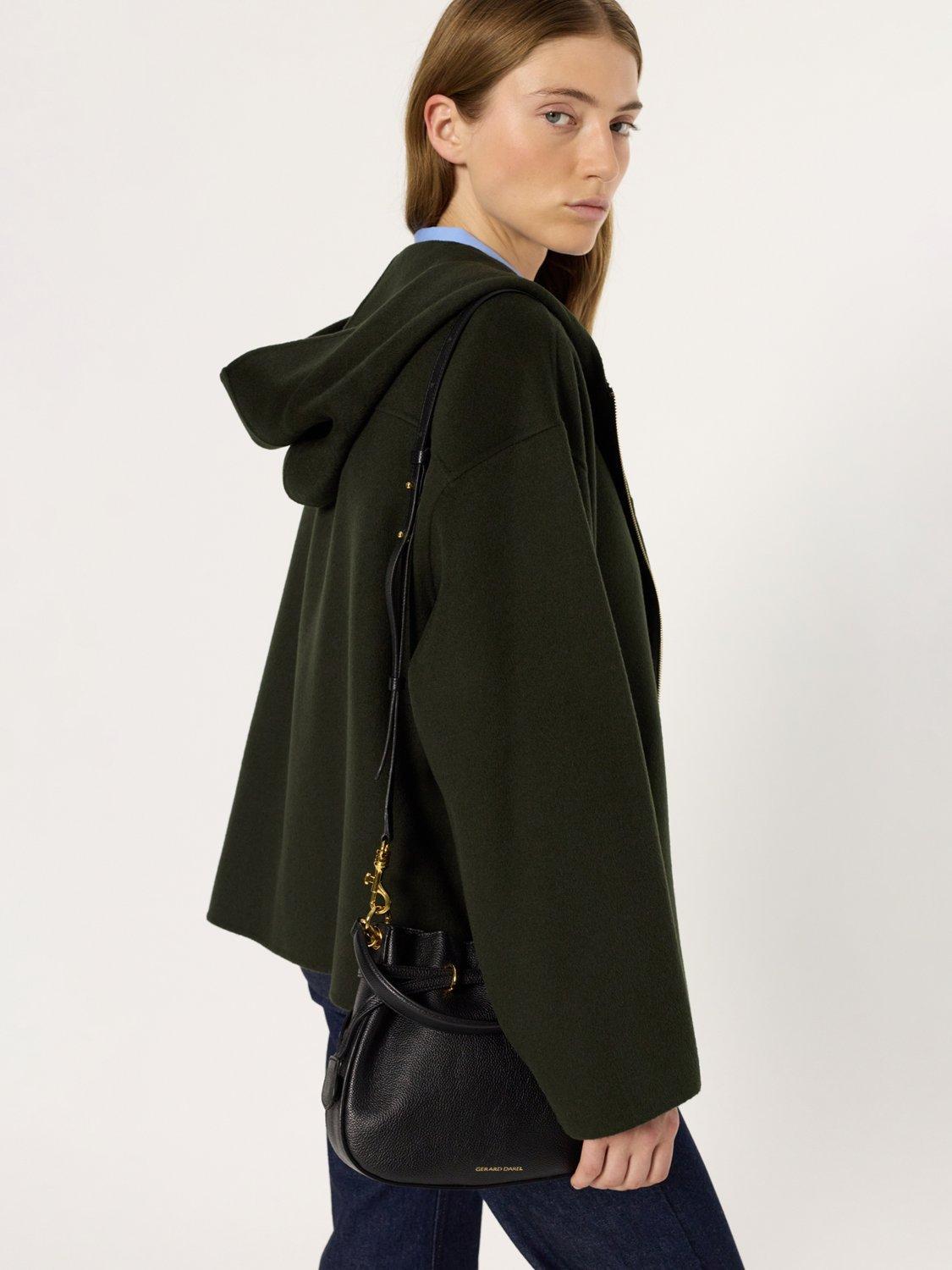 Product image 4 of 5, which shows Gerard Darel Milana Wool Coat, Khaki Green, 10