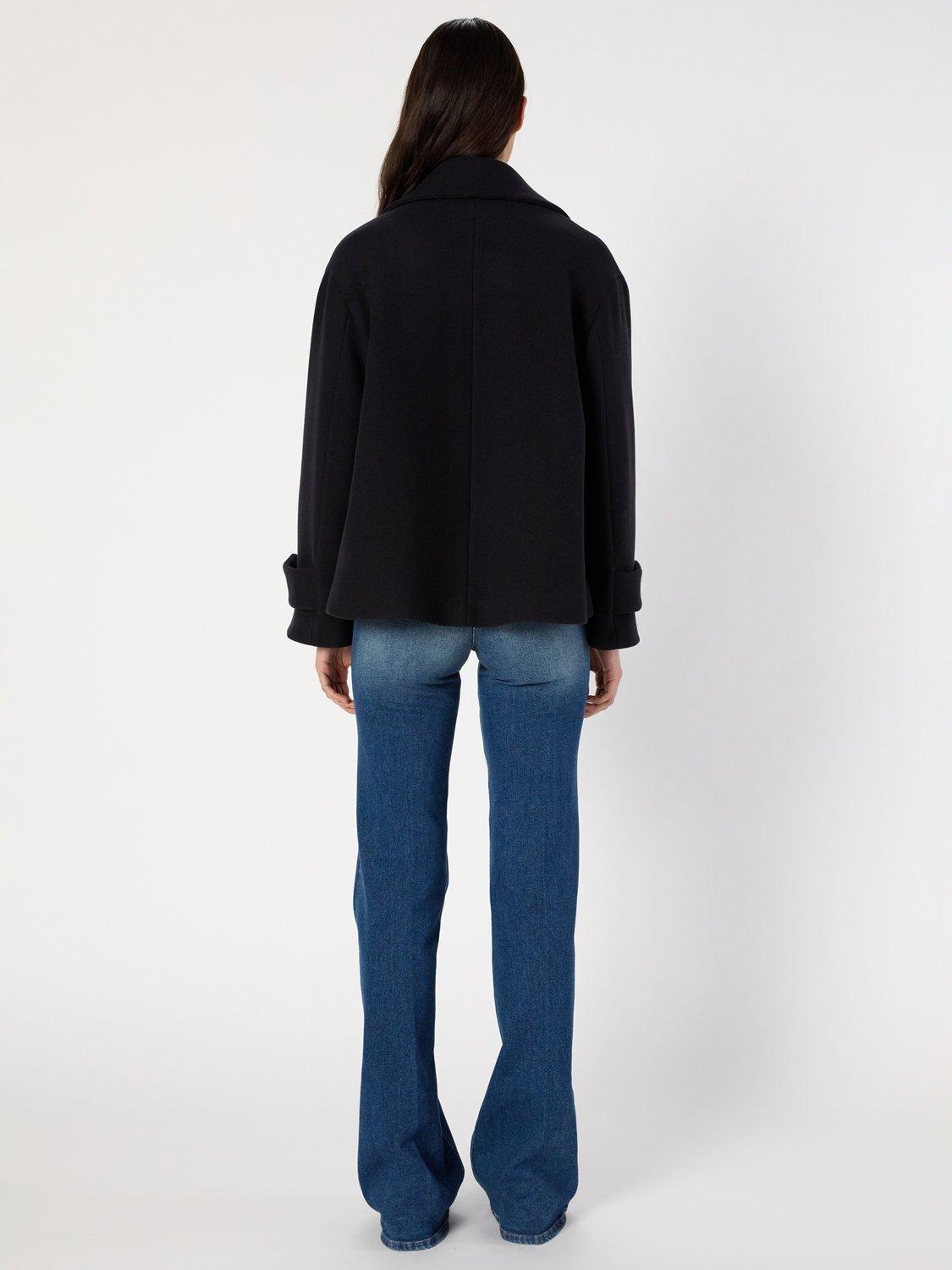 Product image 3 of 6, which shows Gerard Darel Mouna Wool Blend Long Sleeve Pea Coat, Navy, 8