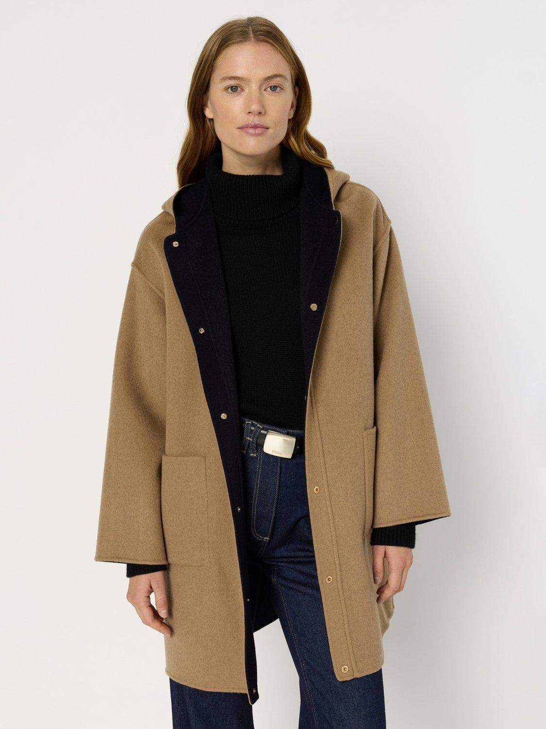 Gerard Darel Monica Pure Wool Coat, Navy