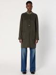 Gerard Darel Mylene Wool Longline Long Sleeve Round Neck Overcoat