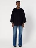 Gerard Darel Myriam Wool Long Sleeve Round Neck Overcoat