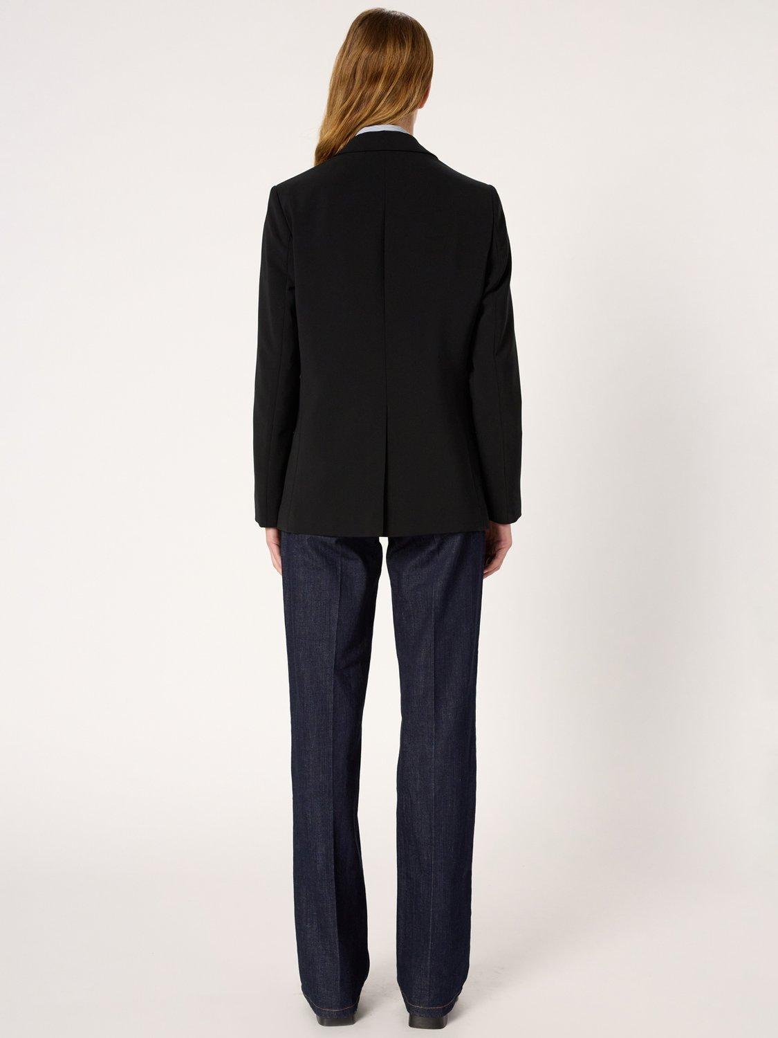 Product image 4 of 11, which shows Gerard Darel Nacira Long Sleeve Collar Blazer, Black, 10