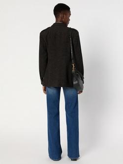 Gerard Darel Nadira Herringbone Wool Rich Jacket, Charcoal - view 2, Charcoal
