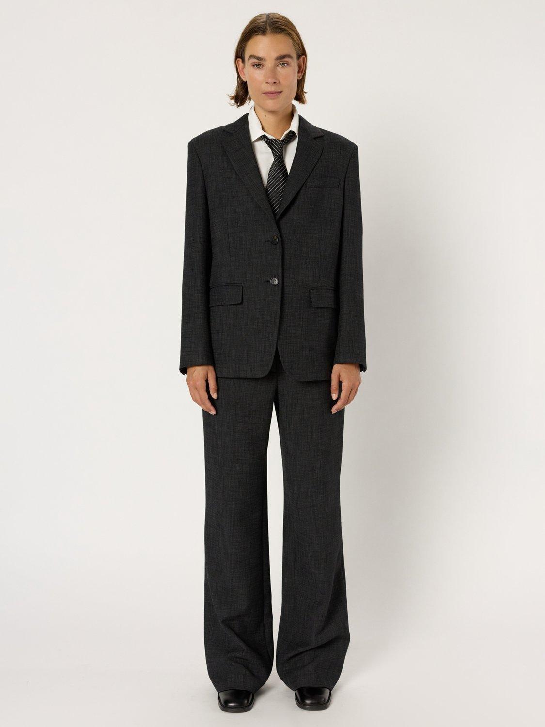 Product image 2 of 2, which shows Gerard Darel Nael Long Sleeve Collar Blazer, Charcoal, 10