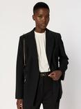 Gerard Darel Namira Wool Blend Long Sleeve Collar Blazer