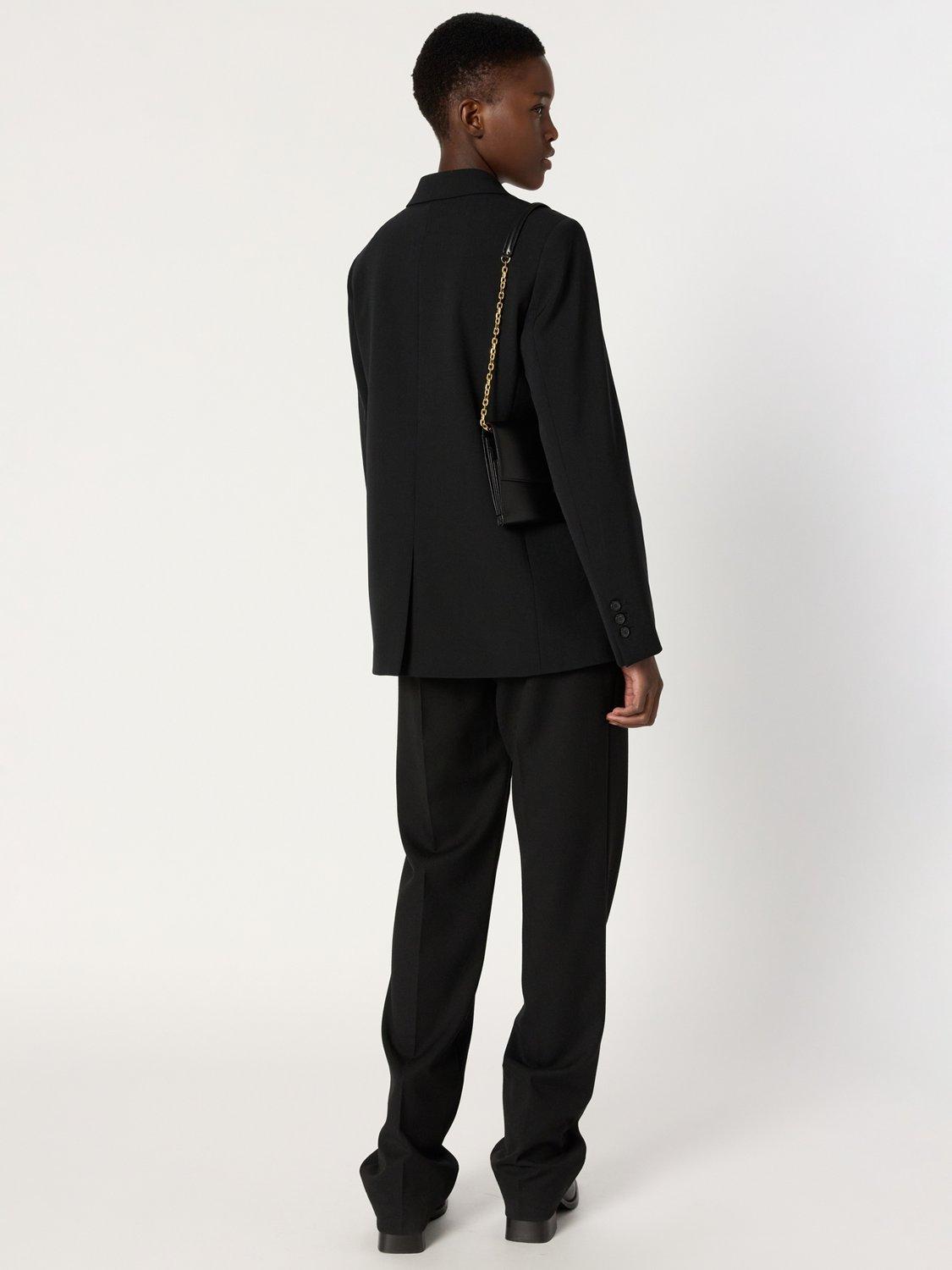 Product image 3 of 6, which shows Gerard Darel Namira Wool Blend Long Sleeve Collar Blazer, Black, 10