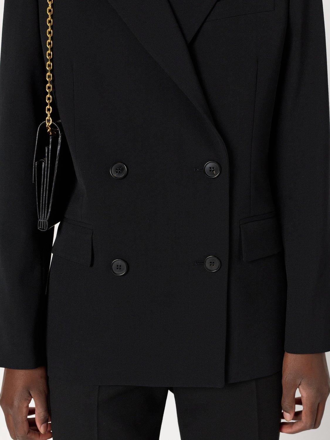 Product image 6 of 6, which shows Gerard Darel Namira Wool Blend Long Sleeve Collar Blazer, Black, 10