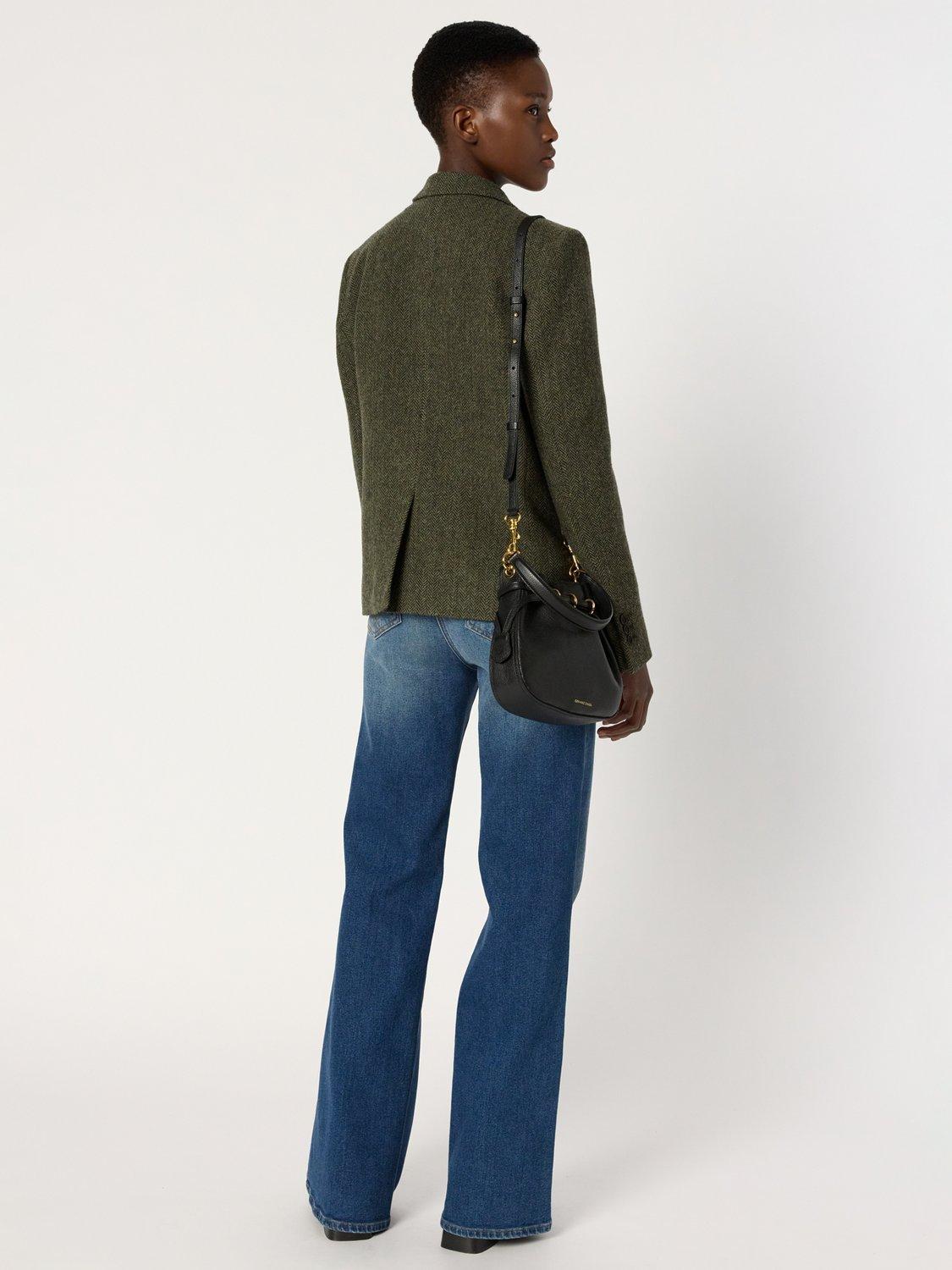 Product image 3 of 5, which shows Gerard Darel Noelie Wool Blazer, Khaki Green, 18