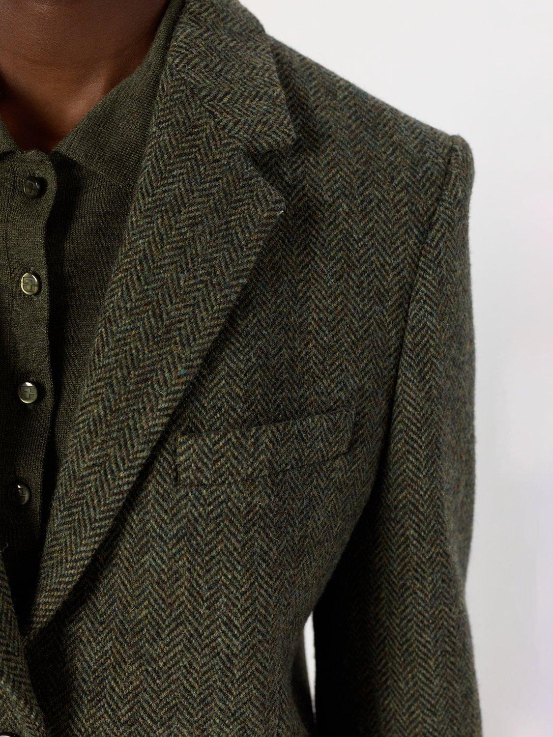 Product image 5 of 5, which shows Gerard Darel Noelie Wool Blazer, Khaki Green, 18