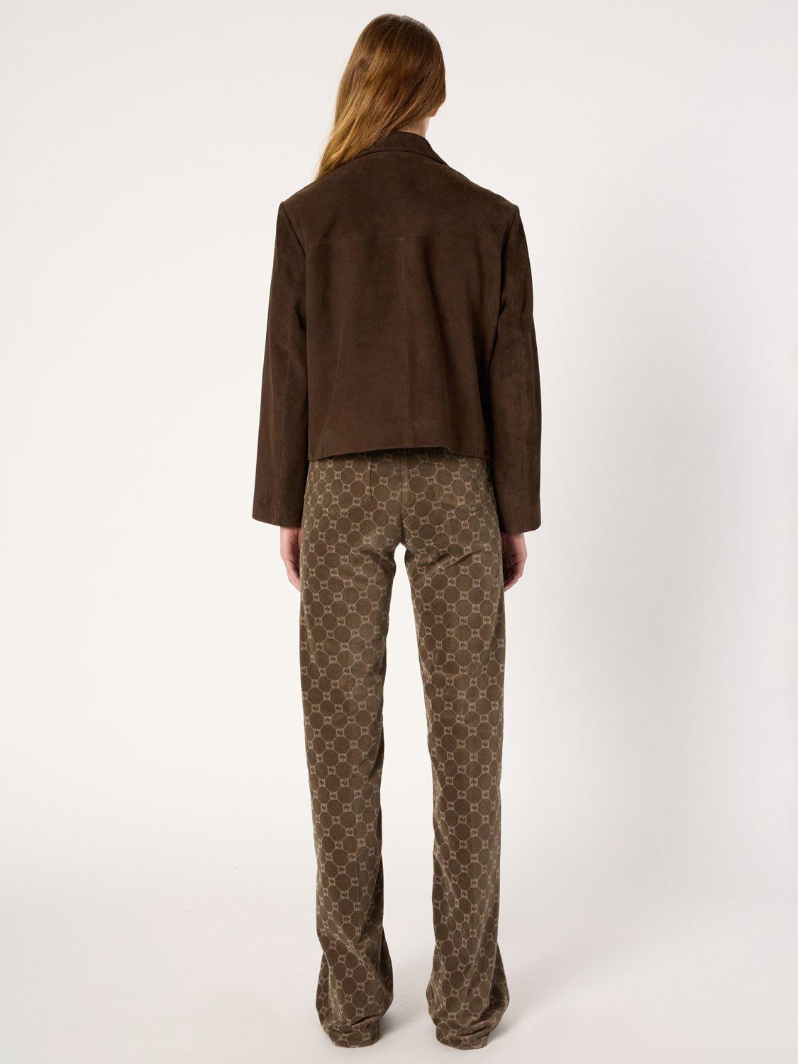 Product image 3 of 6, which shows Gerard Darel Norah Suede Jacket, Cinnamon, 6